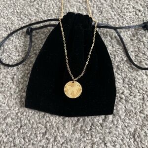 3/$45 Gold Plated Butterfly Coin Necklace